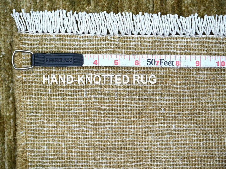 2'5" x 7'6" New Hand Knotted Green Wool Runner Oriental Rug - MOA10222876