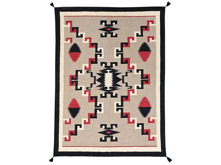 5'1" x 7'2" New Hand Woven Brown Wool Rectangle Oriental Rug - MOA1022287