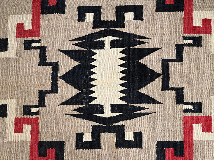 5'1" x 7'2" New Hand Woven Brown Wool Rectangle Oriental Rug - MOA1022287