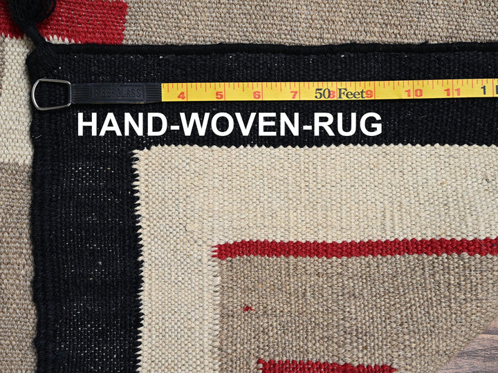 5'1" x 7'2" New Hand Woven Brown Wool Rectangle Oriental Rug - MOA1022287