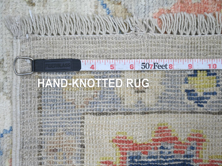 6'2" x 8'10" New Hand Knotted Grey Wool Rectangle Oriental Rug - MOA10222881