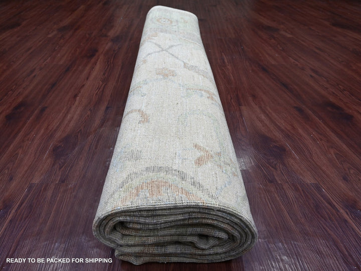 10'0" x 13'7" New Hand Knotted Grey Wool Rectangle Oriental Rug - MOA10222884