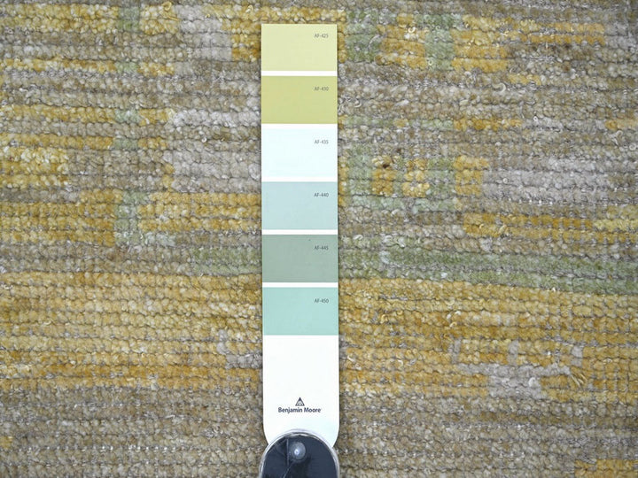 5'11" x 8'9" New Hand Knotted Grey Wool Rectangle Oriental Rug - MOA10222887
