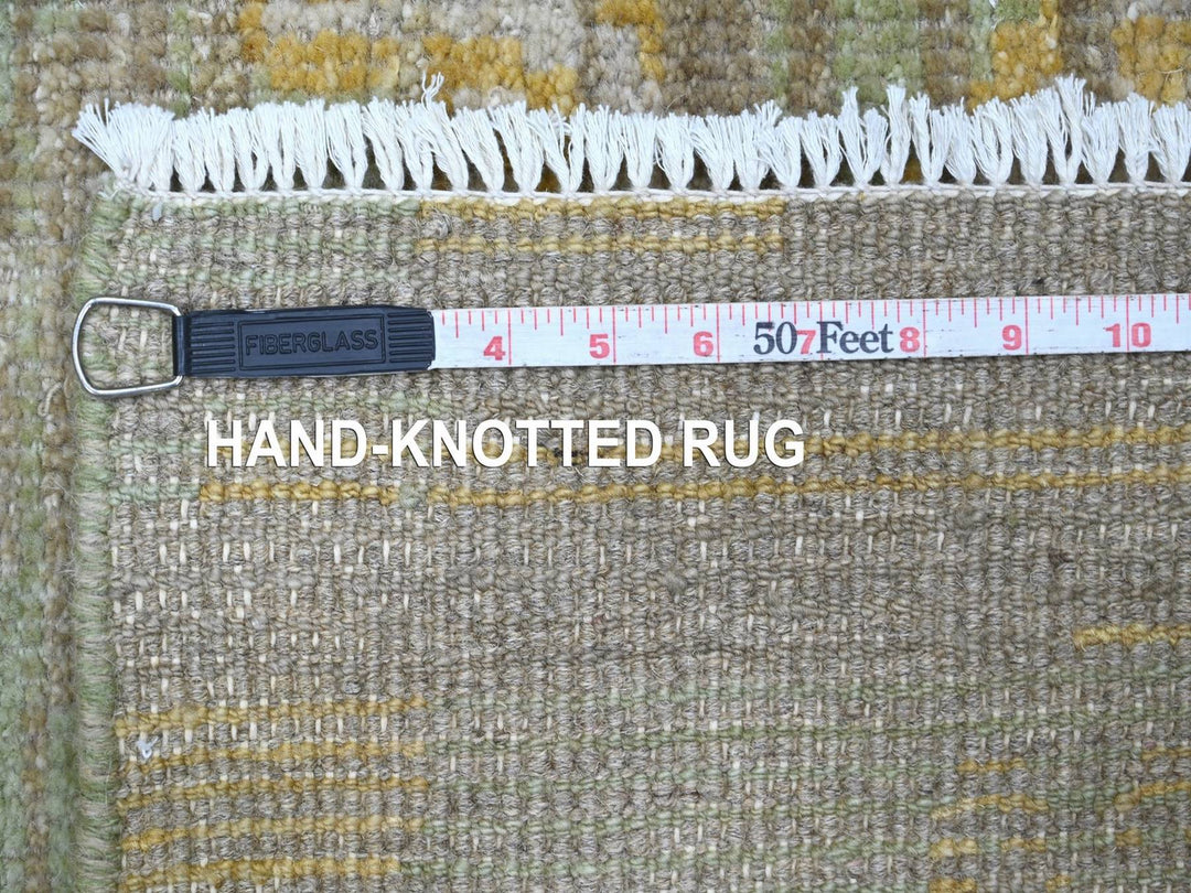 5'11" x 8'9" New Hand Knotted Grey Wool Rectangle Oriental Rug - MOA10222887