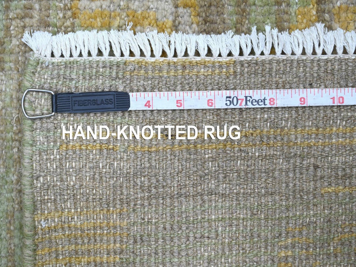 5'11" x 8'9" New Hand Knotted Grey Wool Rectangle Oriental Rug - MOA10222887