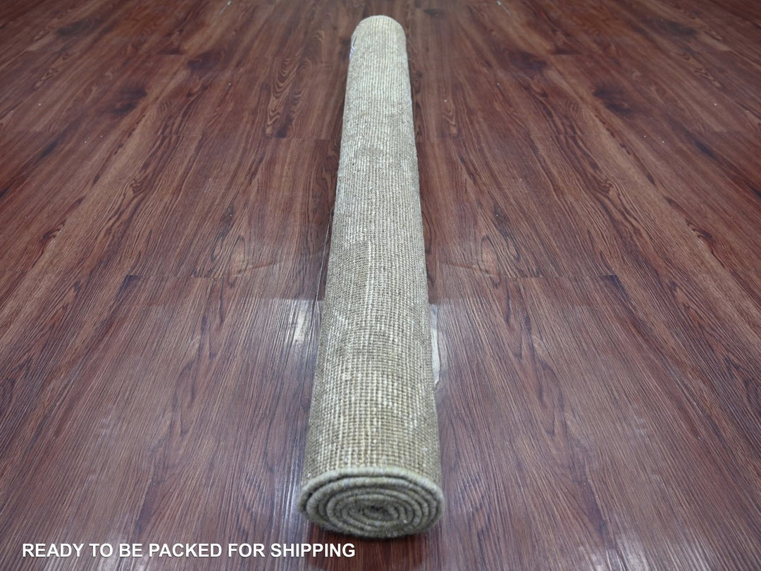 4'0" x 6'2" New Hand Knotted Brown Wool Rectangle Oriental Rug - MOA10222888