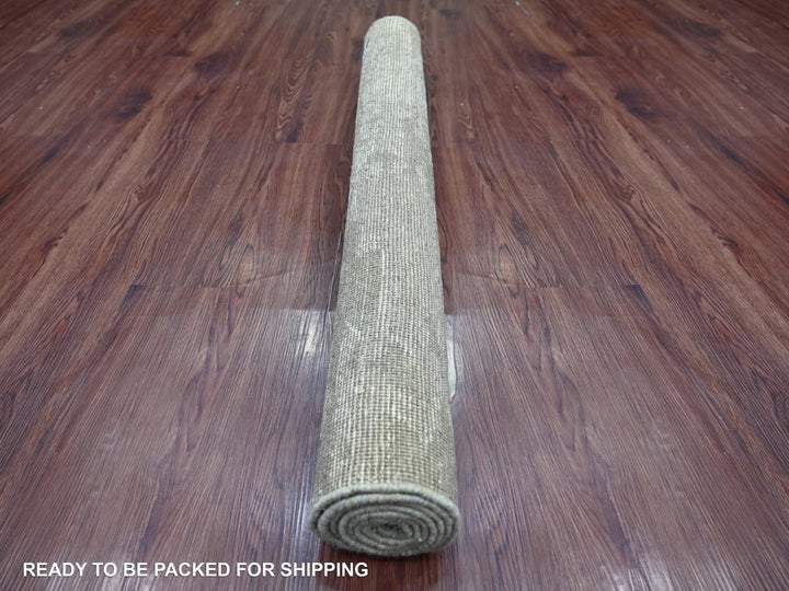 4'0" x 6'2" New Hand Knotted Brown Wool Rectangle Oriental Rug - MOA10222888