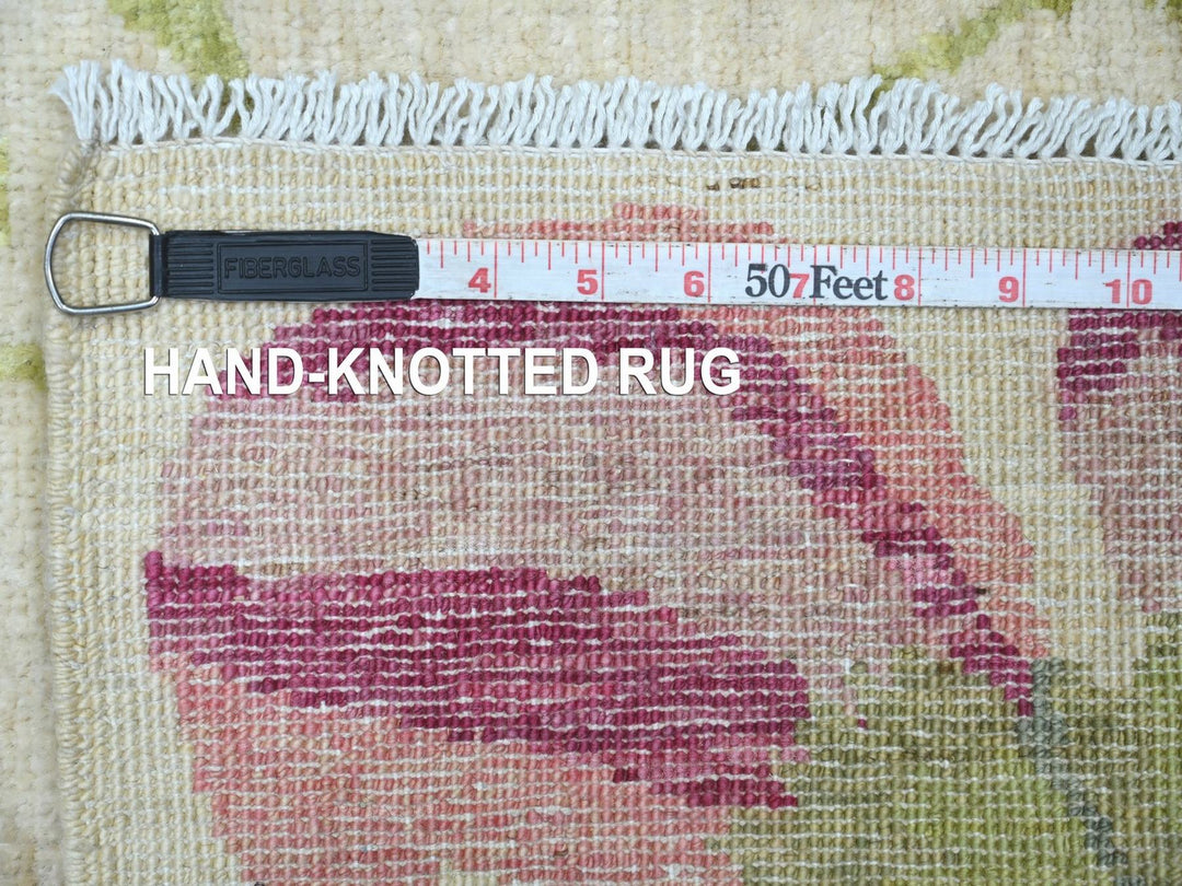 2'0" x 3'2" New Hand Knotted Ivory Wool Rectangle Oriental Rug - MOA10222892