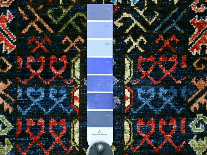 2'10" x 6'0" New Hand Knotted Blue Wool Runner Oriental Rug - MOA10222893