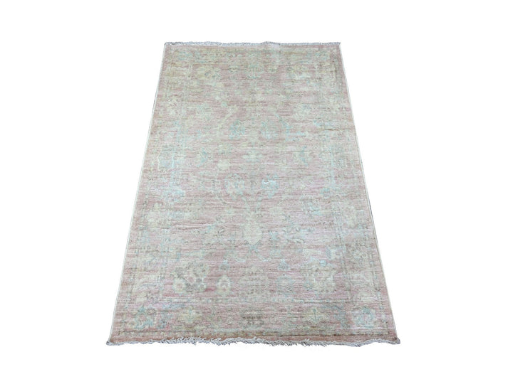 3'3" x 4'10" New Hand Knotted Pink Wool Rectangle Oriental Rug - MOA10222899