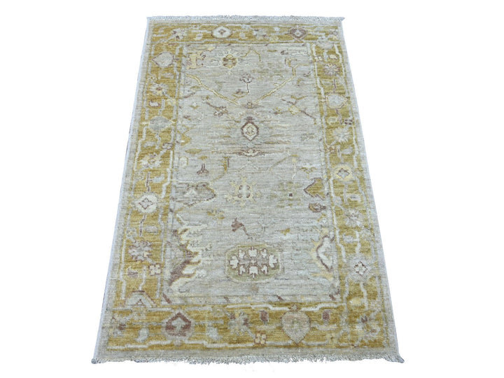 3'0" x 4'10" New Hand Knotted Grey Wool Rectangle Oriental Rug - MOA10222900