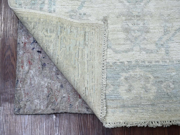 3'1" x 5'5" New Hand Knotted Ivory Wool Rectangle Oriental Rug - MOA10222901