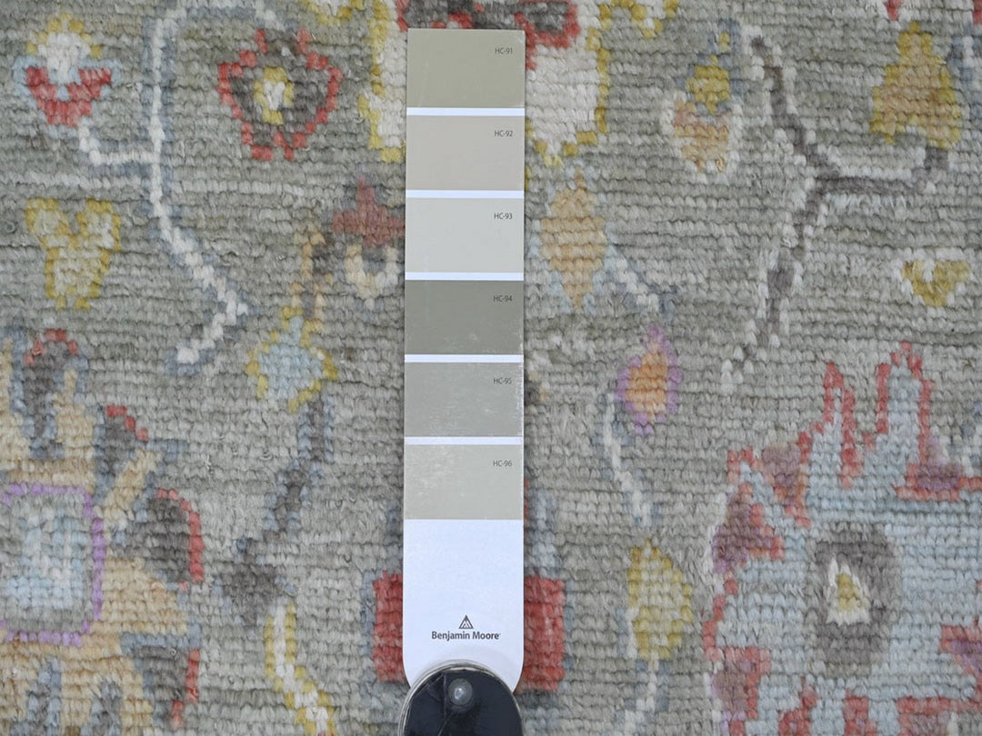 4'1" x 5'11" New Hand Knotted Grey Wool Rectangle Oriental Rug - MOA10222902