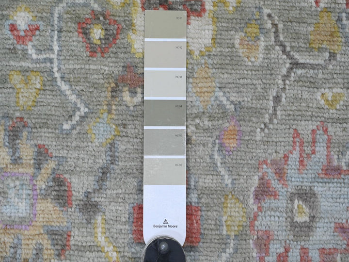 4'1" x 5'11" New Hand Knotted Grey Wool Rectangle Oriental Rug - MOA10222902