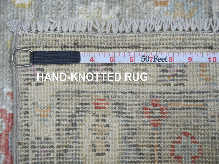 4'1" x 5'11" New Hand Knotted Grey Wool Rectangle Oriental Rug - MOA10222902
