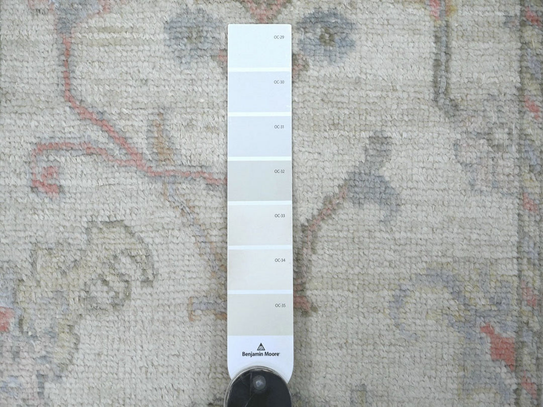 2'11" x 19'6" New Hand Knotted Ivory Wool Runner Oriental Rug - MOA10222905