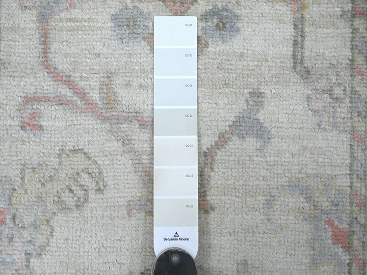 2'11" x 19'6" New Hand Knotted Ivory Wool Runner Oriental Rug - MOA10222905
