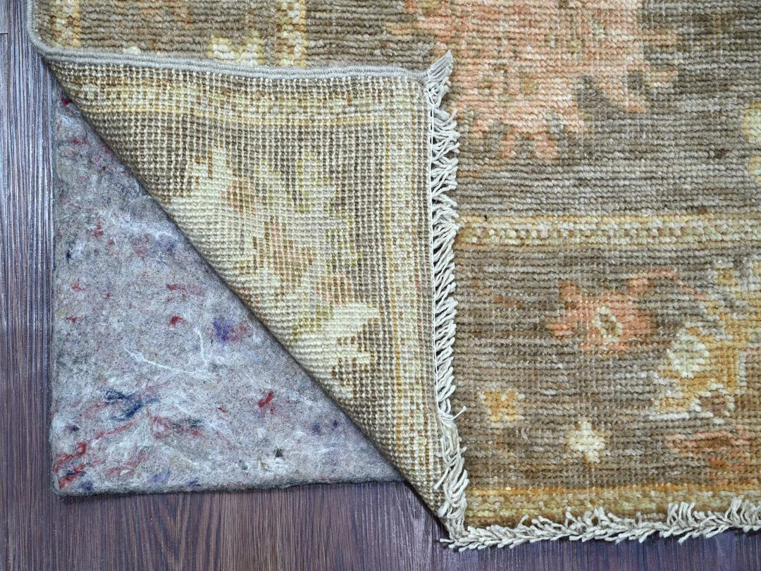 2'10" x 12'0" New Hand Knotted Brown Wool Runner Oriental Rug - MOA10222906