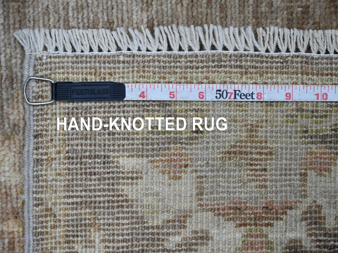 2'10" x 12'0" New Hand Knotted Brown Wool Runner Oriental Rug - MOA10222906