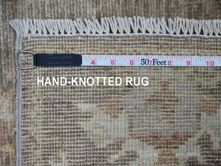 2'10" x 12'0" New Hand Knotted Brown Wool Runner Oriental Rug - MOA10222906