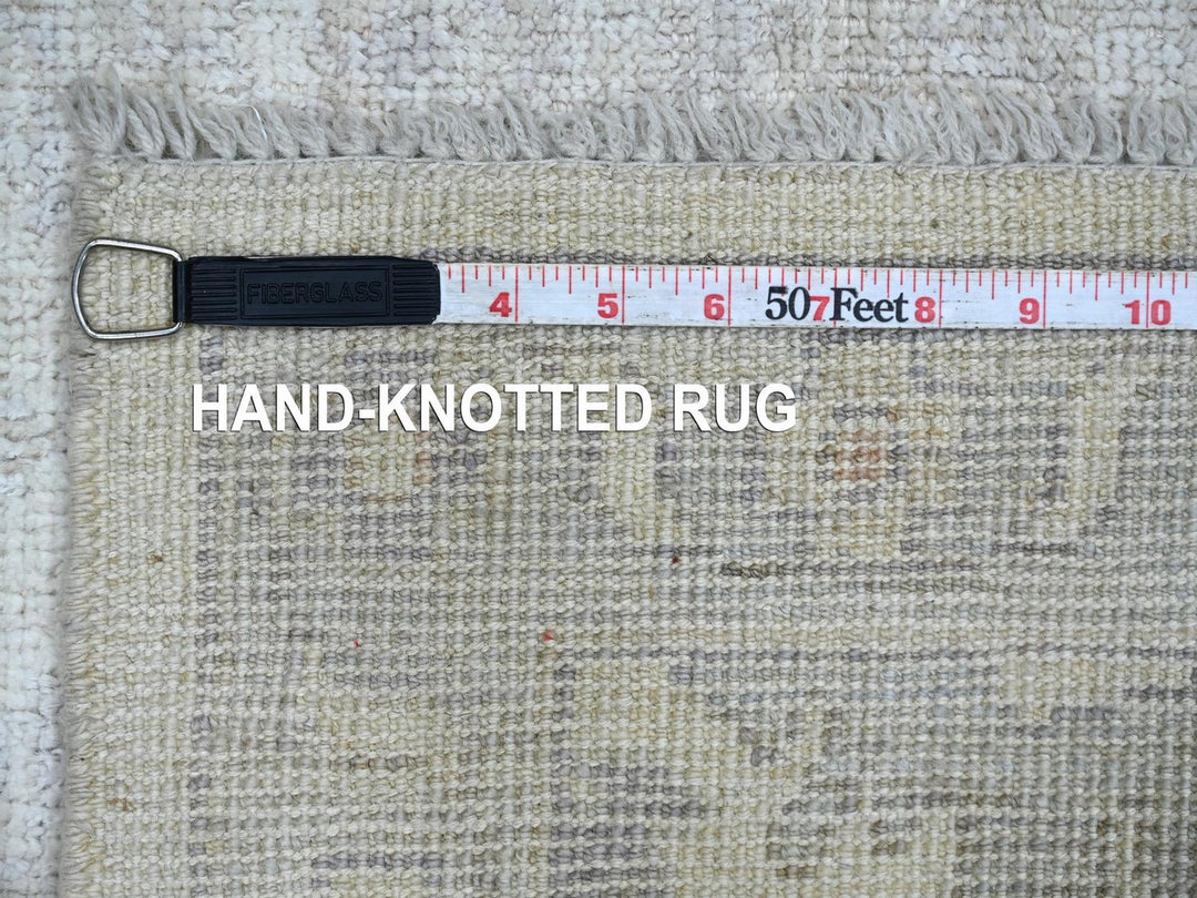 3'1" x 4'10" New Hand Knotted Ivory Wool Rectangle Oriental Rug - MOA10222908