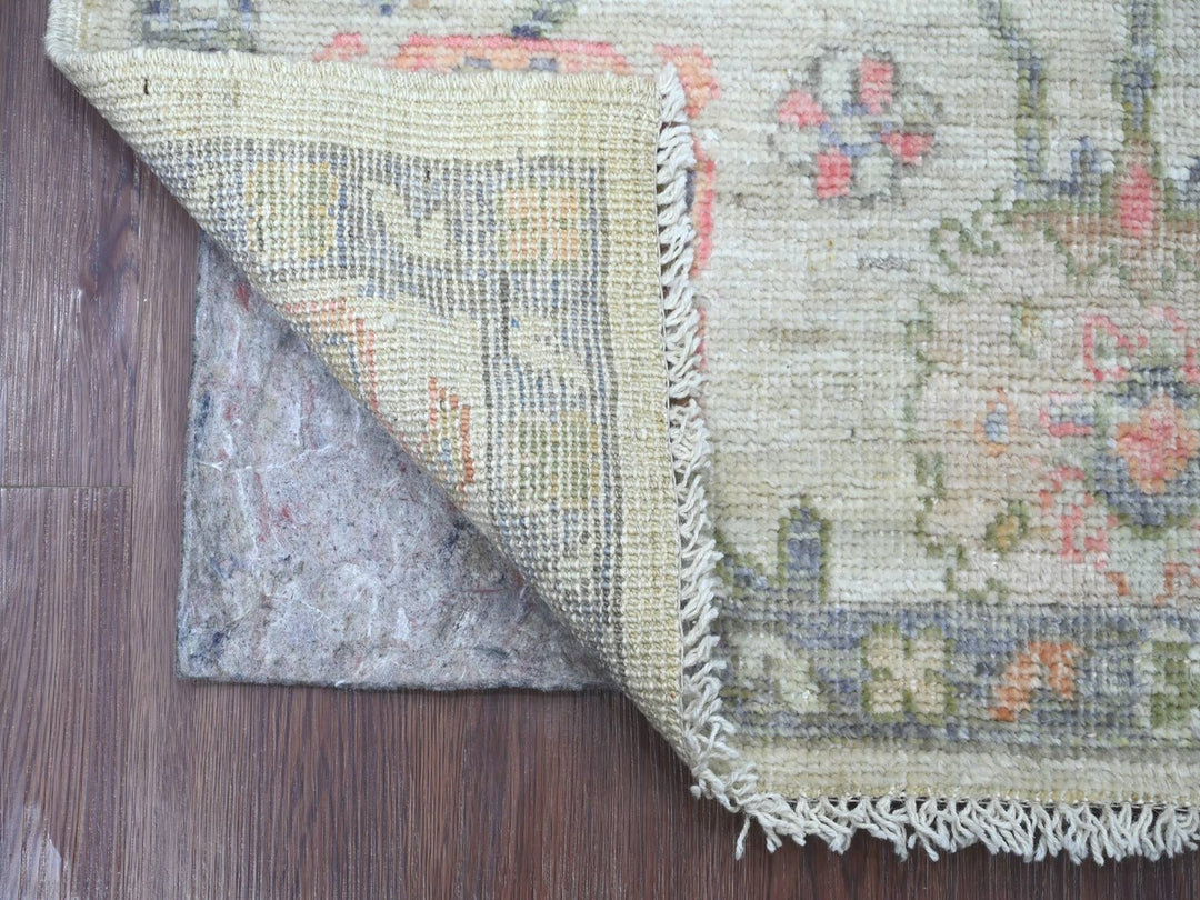 2'3" x 5'11" New Hand Knotted Grey Wool Runner Oriental Rug - MOA10222909