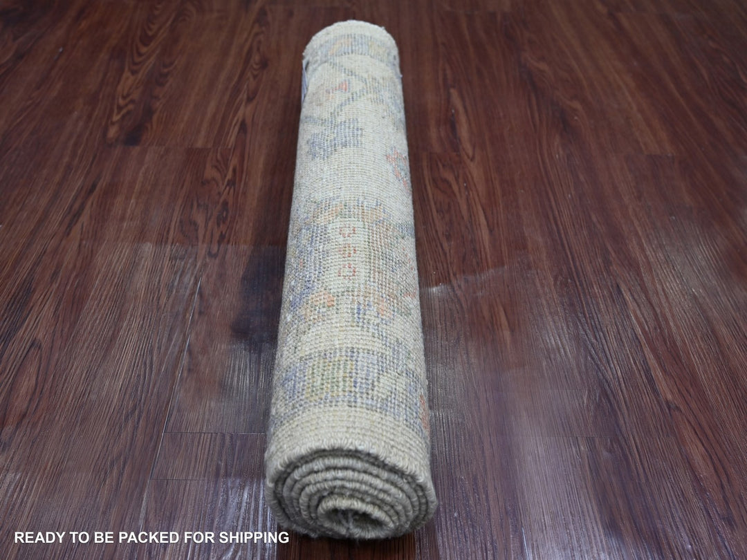 2'3" x 5'11" New Hand Knotted Grey Wool Runner Oriental Rug - MOA10222909