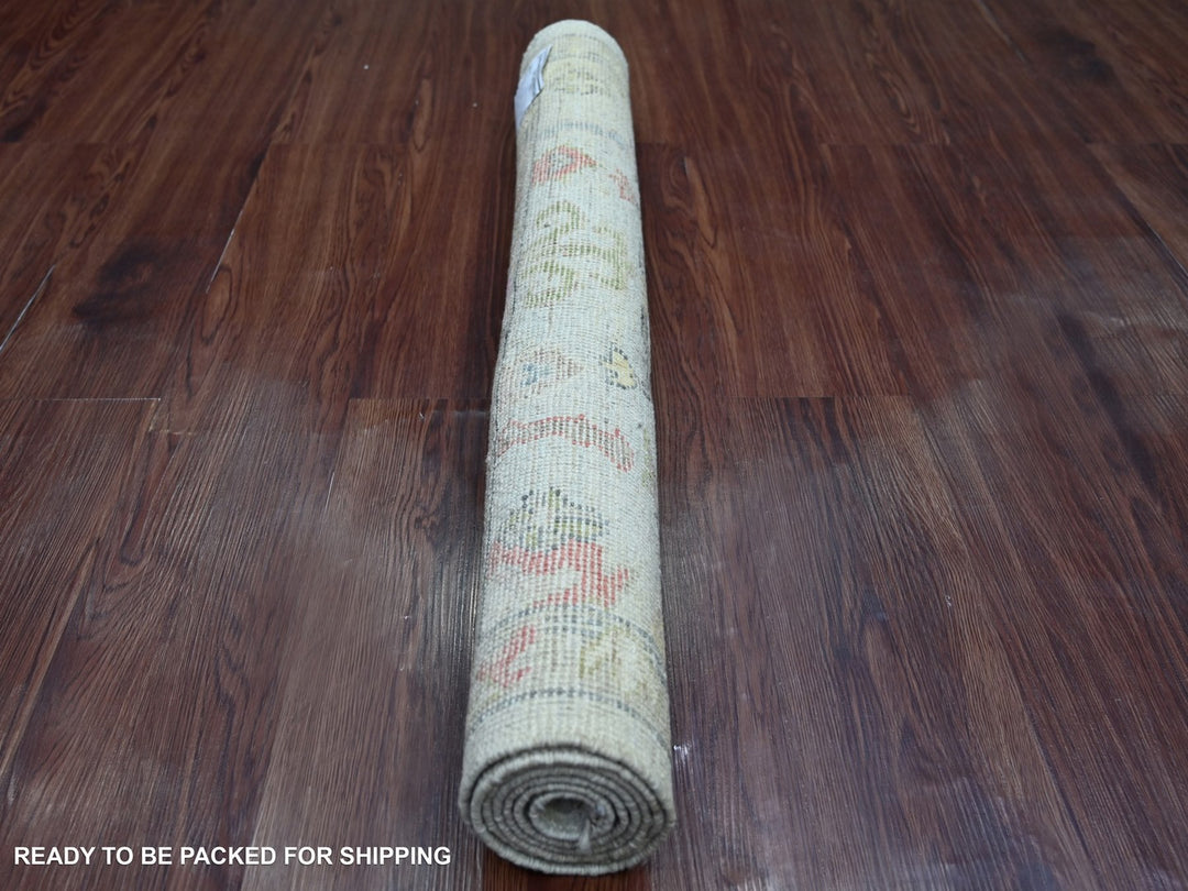 3'0" x 5'0" New Hand Knotted Grey Wool Rectangle Oriental Rug - MOA10222910