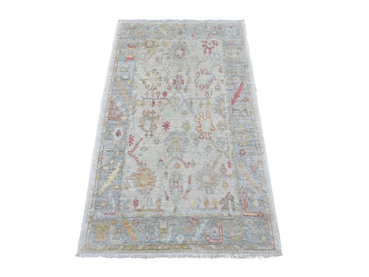 3'0" x 4'10" New Hand Knotted Ivory Wool Rectangle Oriental Rug - MOA10222912