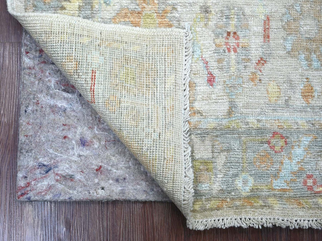 3'0" x 4'10" New Hand Knotted Ivory Wool Rectangle Oriental Rug - MOA10222912