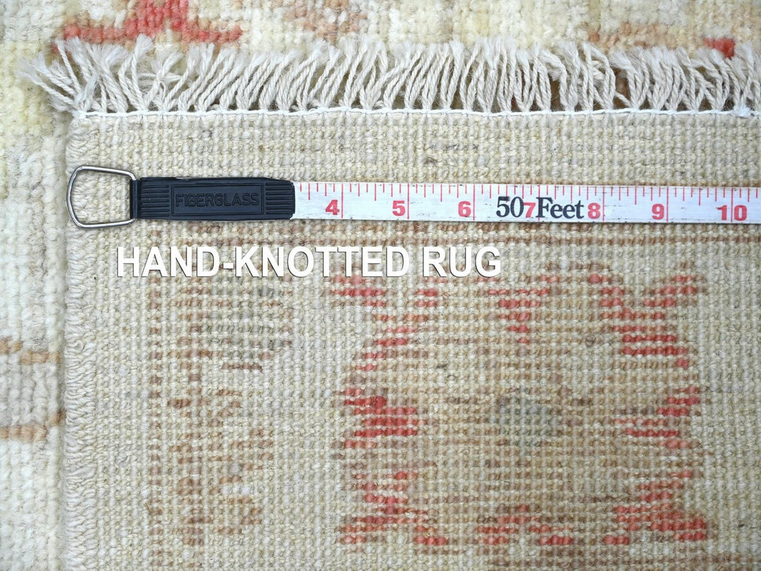 3'2" x 4'11" New Hand Knotted Ivory Wool Rectangle Oriental Rug - MOA10222913