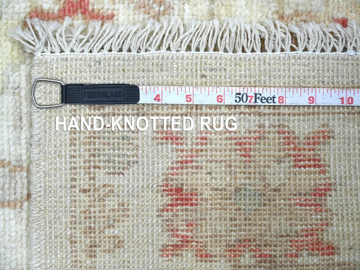 3'2" x 4'11" New Hand Knotted Ivory Wool Rectangle Oriental Rug - MOA10222913