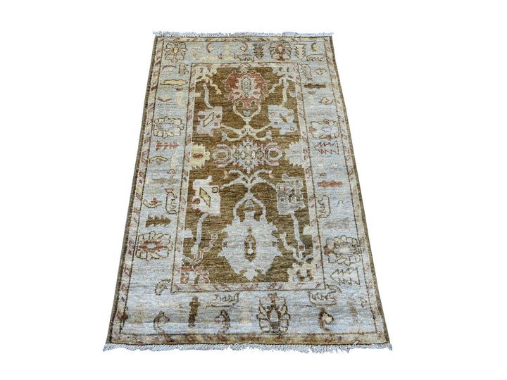 3'0" x 4'8" New Hand Knotted Brown Wool Rectangle Oriental Rug - MOA10222916