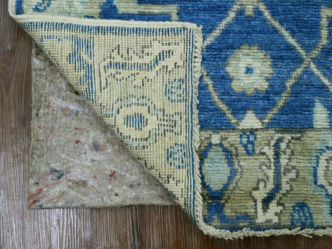 2'11" x 4'8" New Hand Knotted Blue Wool Rectangle Oriental Rug - MOA10222919
