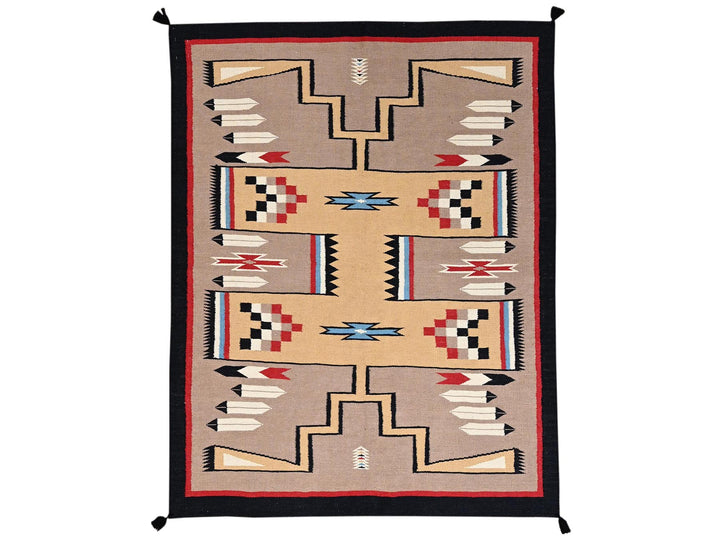 5'3" x 6'10" New Hand Woven Brown Wool Rectangle Oriental Rug - MOA1022291