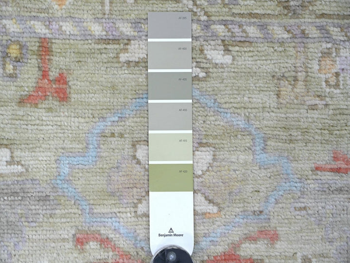 3'2" x 4'11" New Hand Knotted Green Wool Rectangle Oriental Rug - MOA10222920