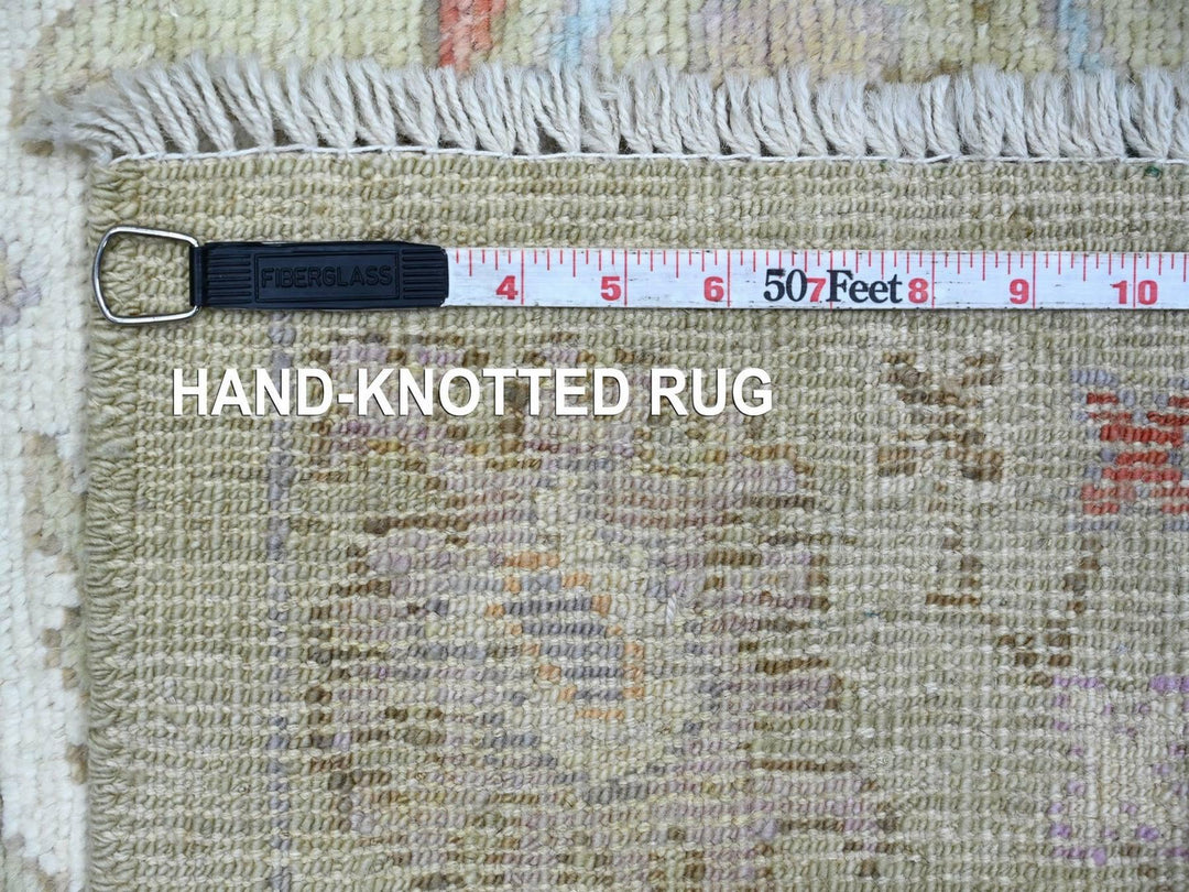 3'2" x 4'11" New Hand Knotted Green Wool Rectangle Oriental Rug - MOA10222920