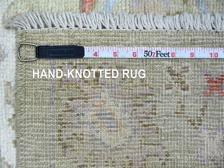 3'2" x 4'11" New Hand Knotted Green Wool Rectangle Oriental Rug - MOA10222920