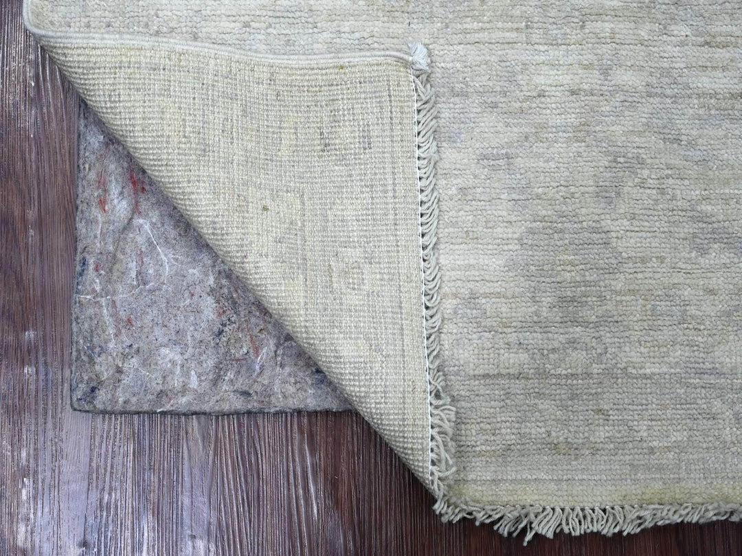 2'11" x 4'10" New Hand Knotted Ivory Wool Rectangle Oriental Rug - MOA10222922