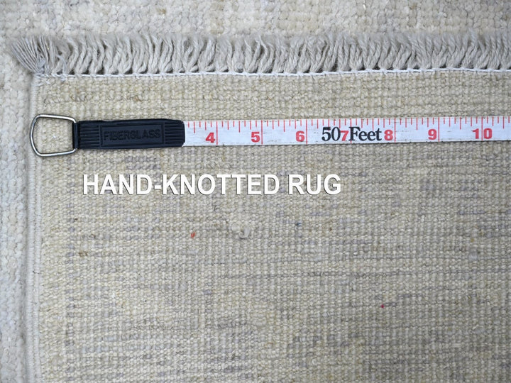 2'11" x 4'10" New Hand Knotted Ivory Wool Rectangle Oriental Rug - MOA10222922