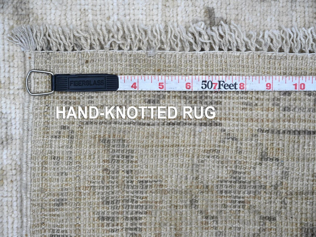 4'3" x 5'11" New Hand Knotted Grey Wool Rectangle Oriental Rug - MOA10222923
