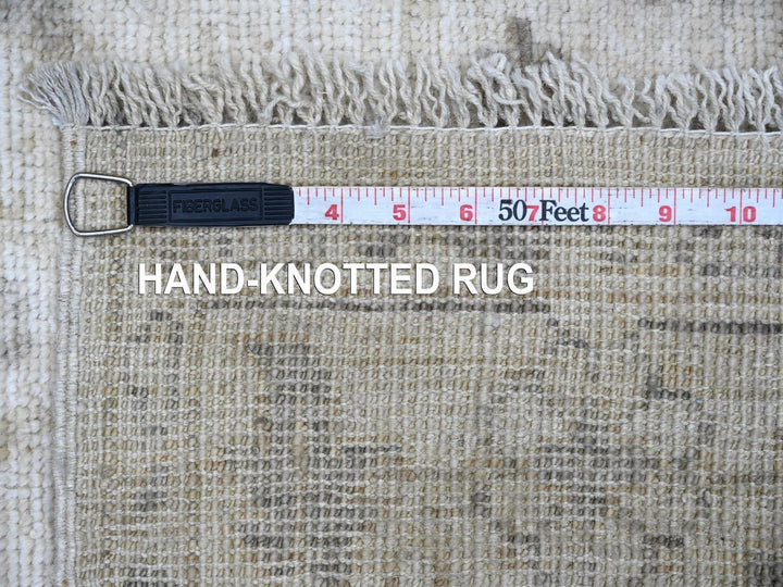 4'3" x 5'11" New Hand Knotted Grey Wool Rectangle Oriental Rug - MOA10222923