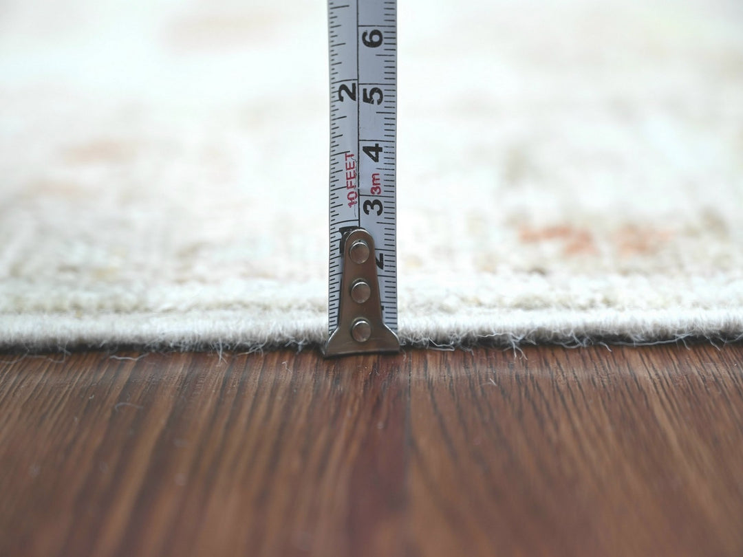 3'10" x 5'10" New Hand Knotted Ivory Wool Rectangle Oriental Rug - MOA10222924