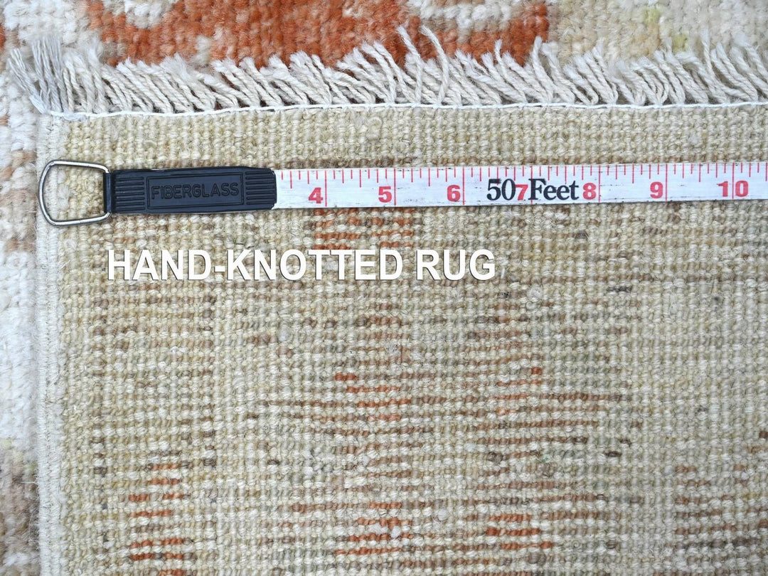 3'10" x 5'10" New Hand Knotted Ivory Wool Rectangle Oriental Rug - MOA10222924