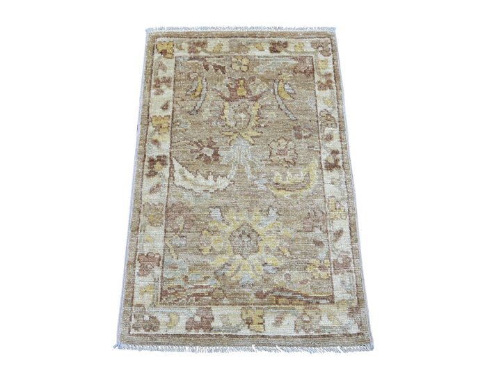 2'0" x 3'0" New Hand Knotted Brown Wool Rectangle Oriental Rug - MOA10222925