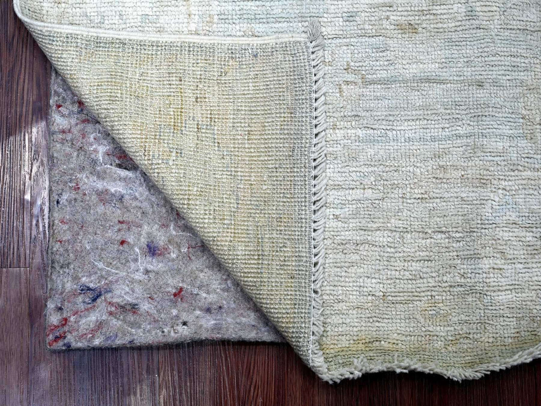 4'2" x 5'10" New Hand Knotted Blue Wool Rectangle Oriental Rug - MOA10222926