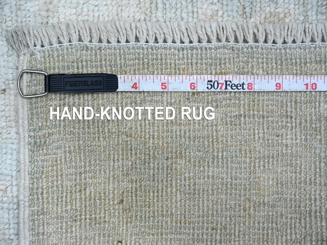 4'2" x 5'10" New Hand Knotted Blue Wool Rectangle Oriental Rug - MOA10222926