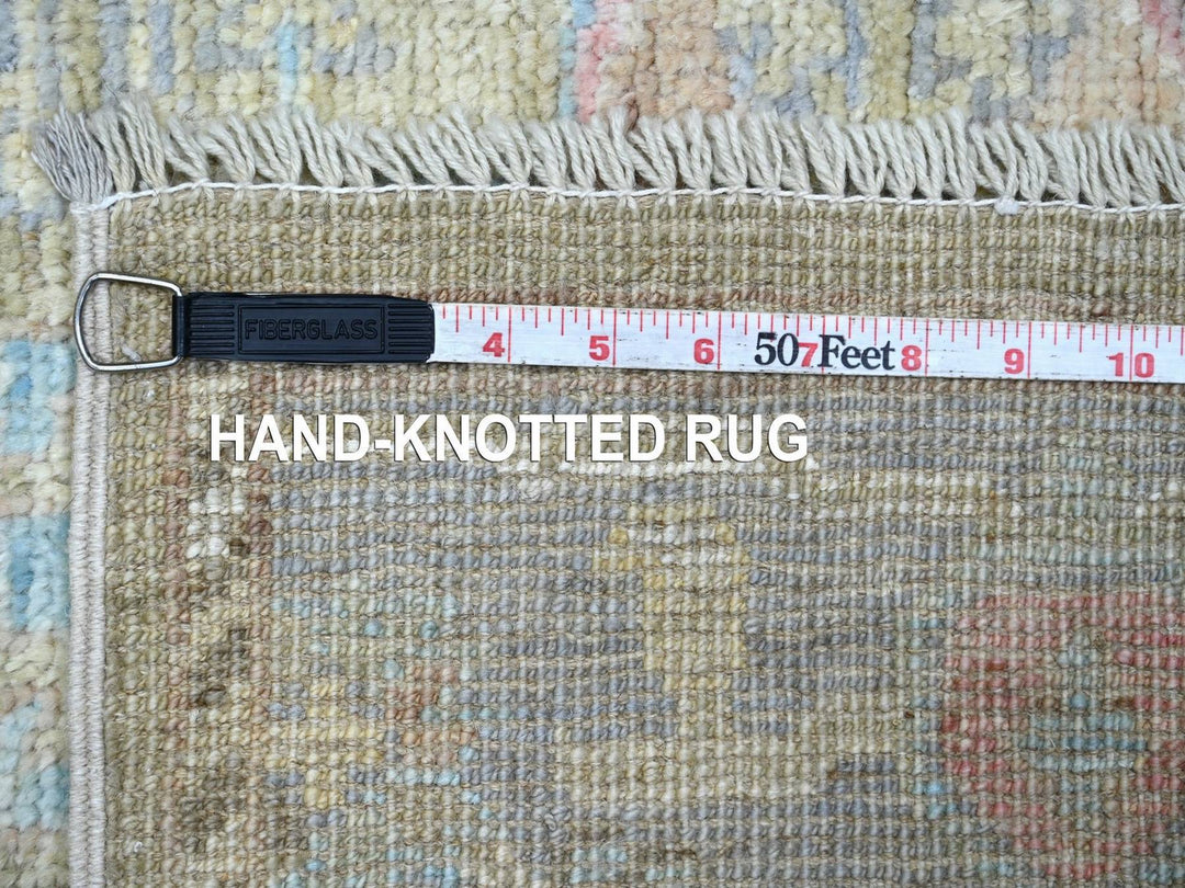 4'1" x 6'1" New Hand Knotted Green Wool Rectangle Oriental Rug - MOA10222927