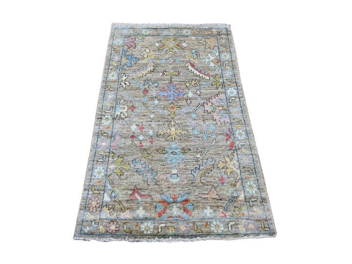 3'0" x 4'10" New Hand Knotted Grey Wool Rectangle Oriental Rug - MOA10222928