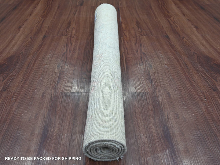 3'1" x 5'0" New Hand Knotted Grey Wool Rectangle Oriental Rug - MOA10222929
